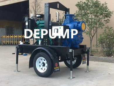 Diesel Engine Self-priming Pump With Trailer